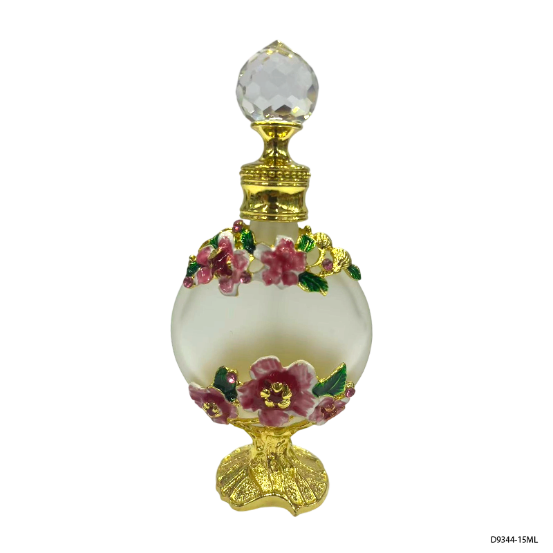 1pcs Crystal Perfume Essential Oil Bottle 15ml 4colors D9344 1pcs كريستال عطر زجاجة الزيوت الأساسية 15 مل اللون D9344