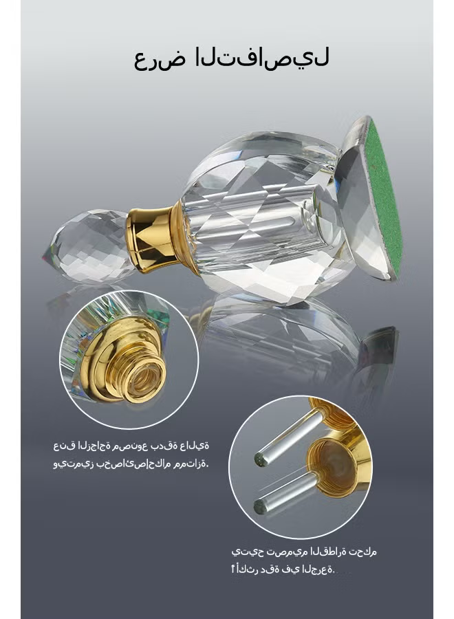 زجاجة زيت كريستالية فارغة، زجاجة عطور زيتية فارغة، زجاجة عطر أساسية قابلة لإعادة التعبئة، زجاجة زيت 3 مل