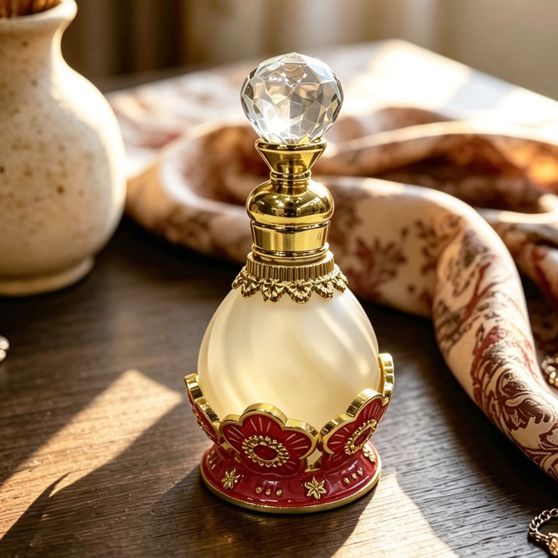 4pcs Crystal Perfume Essential Oil Bottle 15ml D9339 4pcs كريستال عطر زجاجة الزيوت الأساسية 15 مل D9339