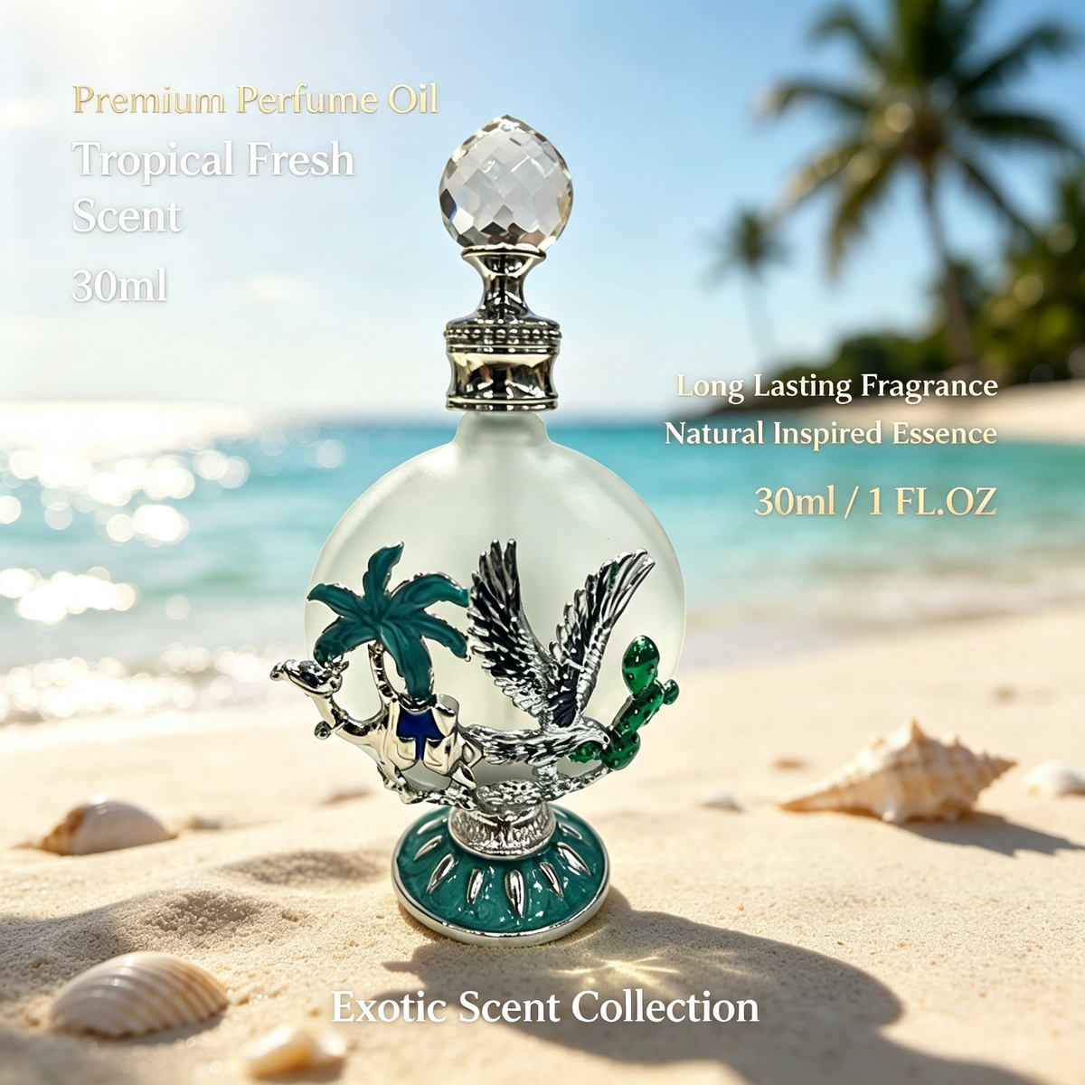 4pcs Crystal Perfume Essential Oil Bottle 30ml D9360 4pcs كريستال عطر زجاجة الزيوت الأساسية 30 مل D9360