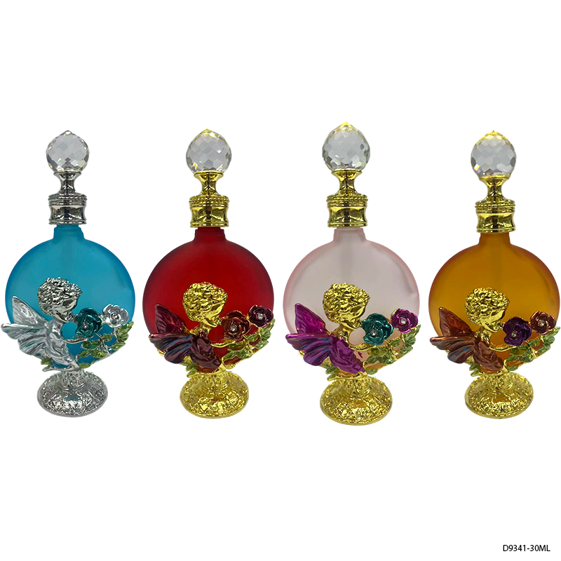 4pcs Crystal Perfume Essential Oil Bottle 30ml D9341 4pcs كريستال عطر زجاجة الزيوت الأساسية 30 مل D9341