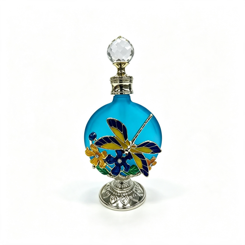 4pcs Crystal Perfume Essential Oil Bottle 30ml D9342 4pcs كريستال عطر زجاجة الزيوت الأساسية 30 مل D9342