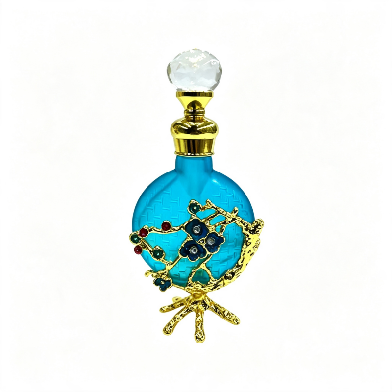 4pcs Crystal Perfume Essential Oil Bottle 10ml D9351 4pcs كريستال عطر زجاجة الزيوت العطرية 10 مل D9351