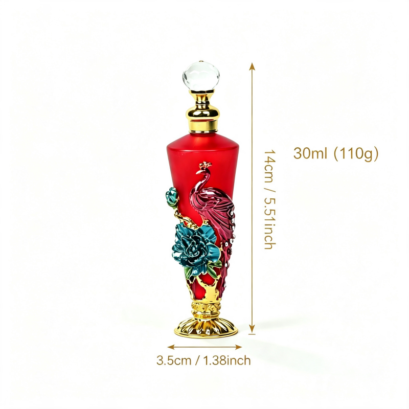 4pcs Crystal Perfume Essential Oil Bottle 30ml D9317 4pcs كريستال عطر زجاجة الزيوت الأساسية 30 مل D9317