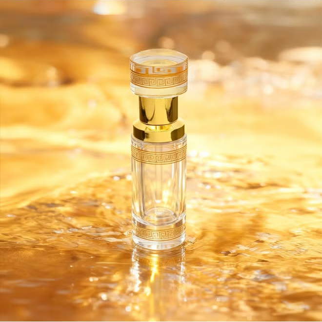 Empty crystal oil bottle with a capacity of 6 ml, empty perfume oil bottle, refillable perfume oil bottle, 6 ml oil bottle.