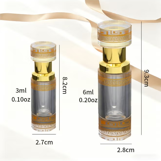 Empty crystal oil bottle with a capacity of 6 ml, empty perfume oil bottle, refillable perfume oil bottle, 6 ml oil bottle.