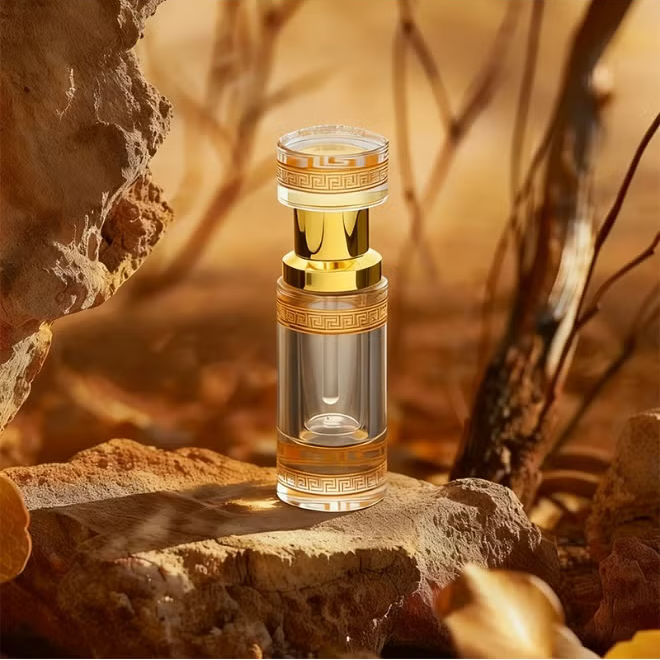 Empty crystal oil bottle with a capacity of 6 ml, empty perfume oil bottle, refillable perfume oil bottle, 6 ml oil bottle.