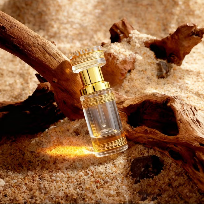 زجاجة زيت كريستالية فارغة بسعة 6 مل، زجاجة عطور زيتية فارغة، زجاجة عطر زيتية قابلة لإعادة التعبئة، زجاجة زيت بسعة 6 مل.