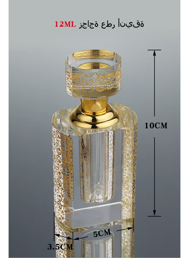Empty crystal oil bottle, empty perfume oil bottle, refillable essential oil perfume bottle, 3/6/12ml oil bottle, diffuser bottle