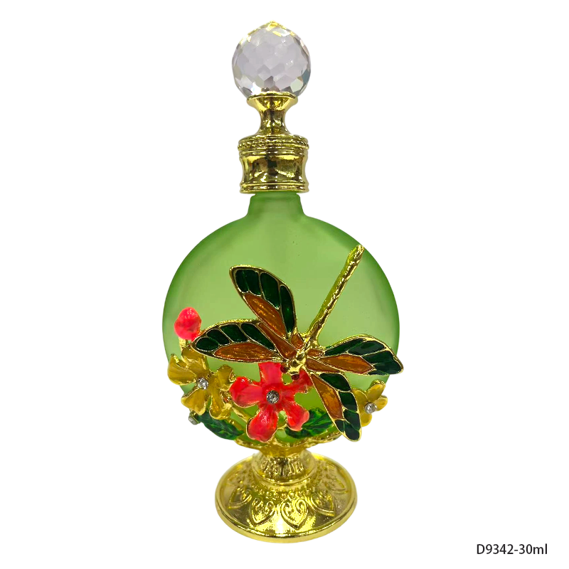 1pcs Crystal Perfume Essential Oil Bottle 30ml 4colors D9342   1pcs كريستال عطر زجاجة الزيوت الأساسية 30ml لون D9342