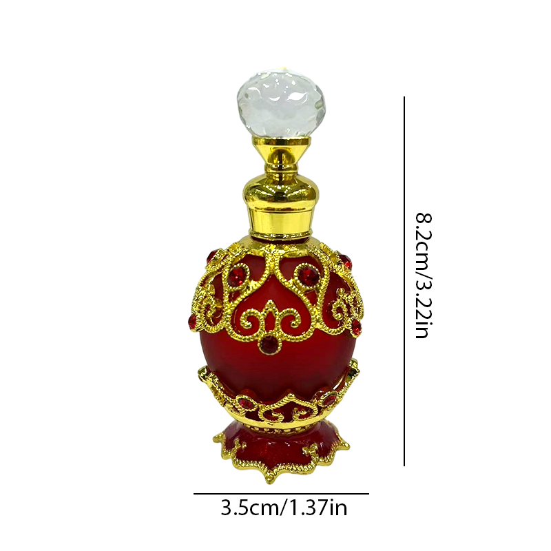 1pcs Crystal Perfume Essential Oil Bottle 15ml 4colors D9252   1pcs زجاجة الزيوت العطر الكريستال 15 مل اللون D9252
