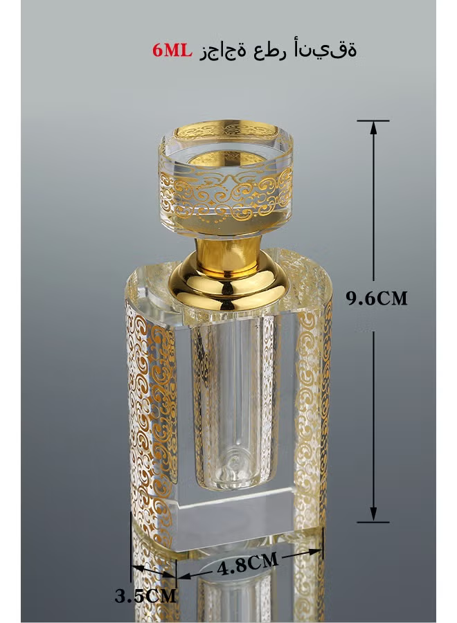 Empty crystal oil bottle, empty perfume oil bottle, refillable essential oil perfume bottle, 3/6/12ml oil bottle, diffuser bottle