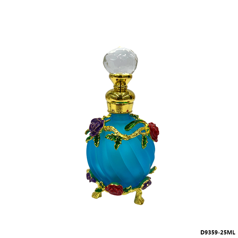 1pcs Crystal Perfume Essential Oil Bottle 25ml 4colors D9359   1pcs زجاجة النفط العطر الكريستال 25 مل اللون D9359