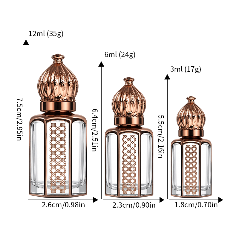 1pcs Perfume Essential Oil Bottle 3size 3ml 6ml 12ml A173  1pcs عطر زجاجة الزيوت الأساسية 3 حجم 3ml 6ml 12ml A173