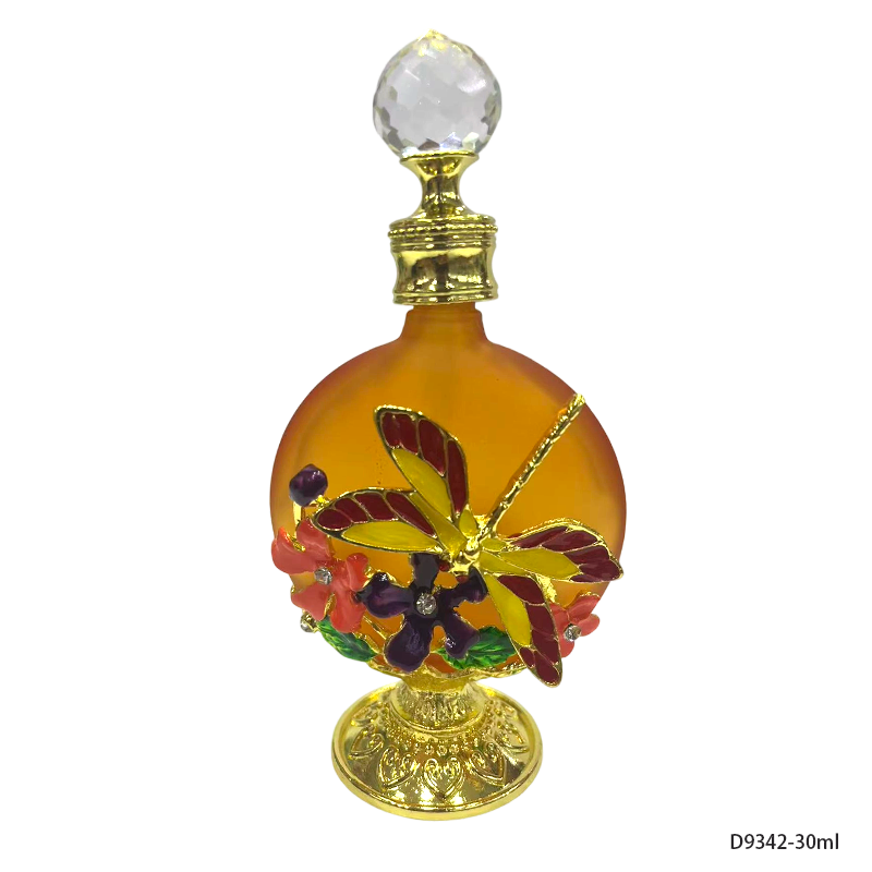 1pcs Crystal Perfume Essential Oil Bottle 30ml 4colors D9342   1pcs كريستال عطر زجاجة الزيوت الأساسية 30ml لون D9342