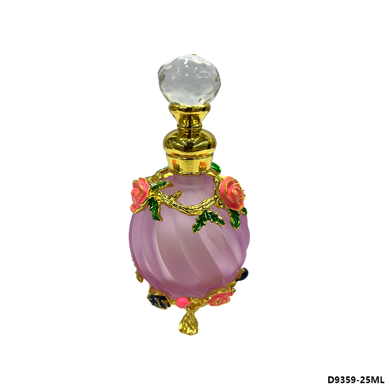 1pcs Crystal Perfume Essential Oil Bottle 25ml 4colors D9359   1pcs زجاجة النفط العطر الكريستال 25 مل اللون D9359