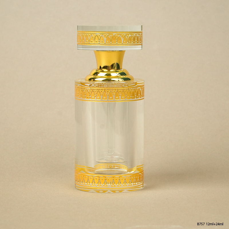 2pcs Crystal Perfume Essential Oil Bottle 24ml+12ml B757  2pcs زجاجة الزيوت العطر الكريستال 24ml + 12ml B757
