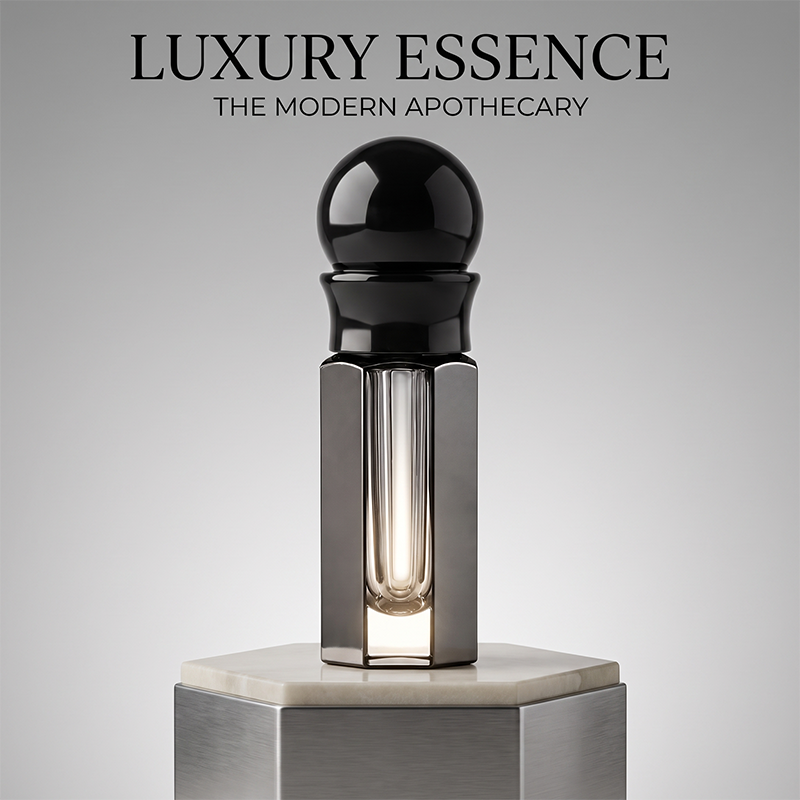 1pcs Crystal Perfume Essential Oil Bottle 3ml A130C-black   1pcs كريستال عطر زجاجة الزيوت الأساسية 3 مل A130C- أسود