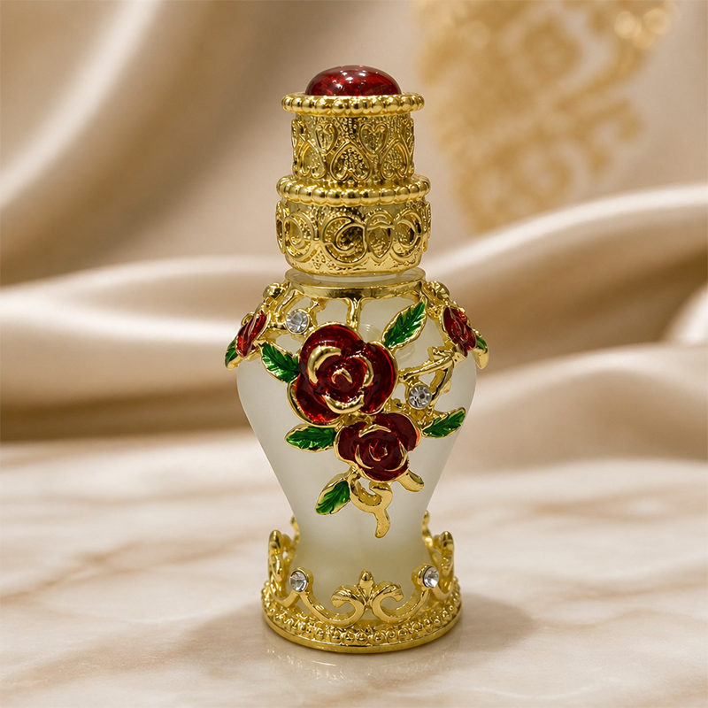 4pcs Crystal Perfume Essential Oil Bottle 8ml D9363   4pcs كريستال عطر زجاجة الزيوت الأساسية 8 مل D9363