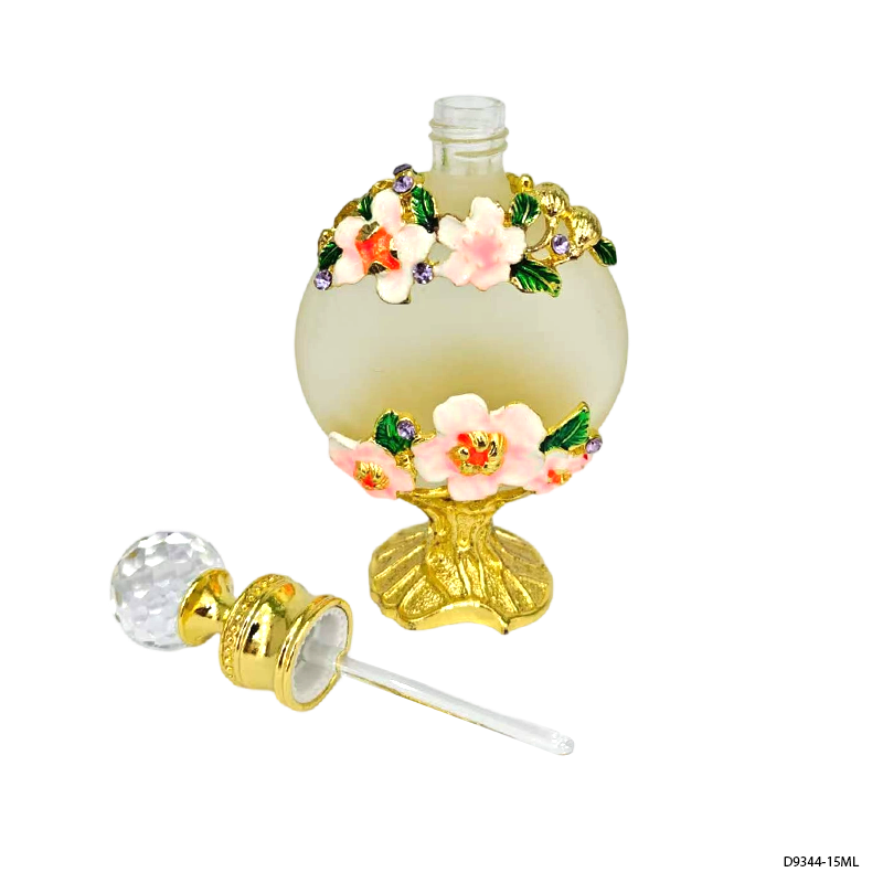 1pcs Crystal Perfume Essential Oil Bottle 15ml 4colors D9344   1pcs كريستال عطر زجاجة الزيوت الأساسية 15 مل اللون D9344