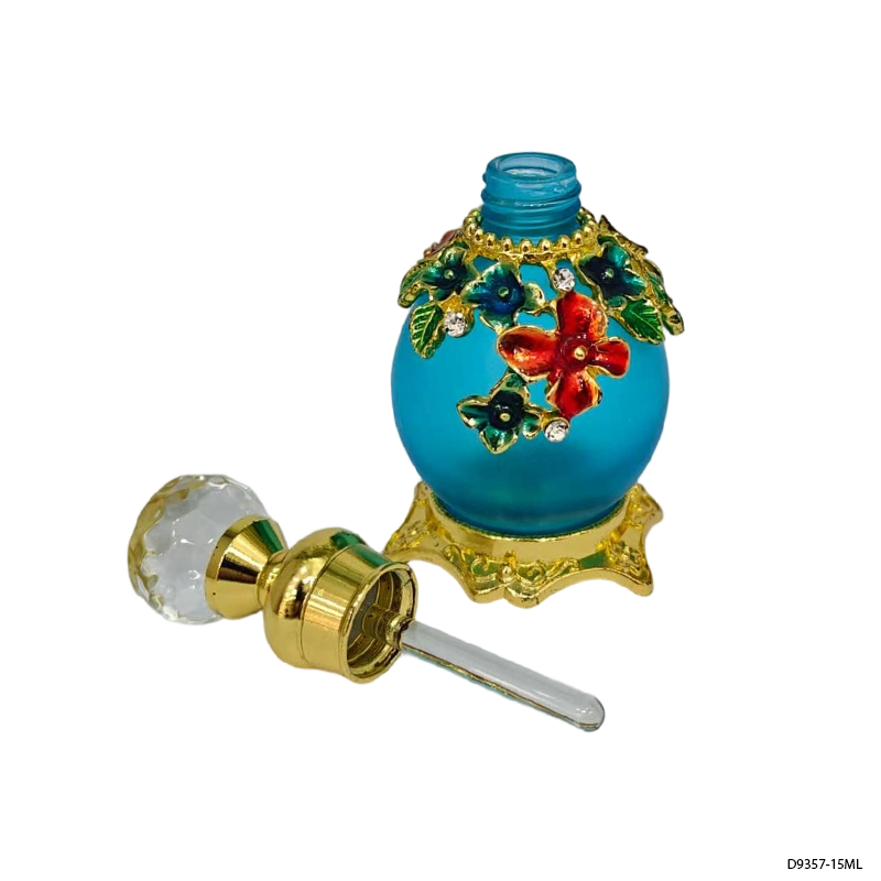 4pcs Crystal Perfume Essential Oil Bottle 15ml D9357   4pcs كريستال عطر زجاجة الزيوت الأساسية 15 مل D9357