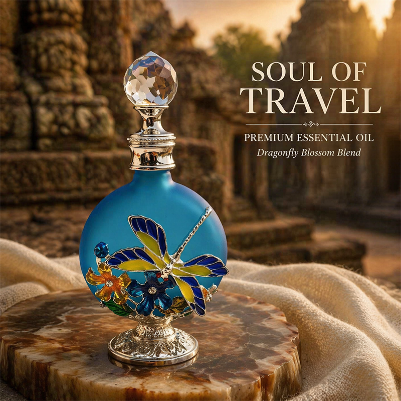 1pcs Crystal Perfume Essential Oil Bottle 30ml 4colors D9342   1pcs كريستال عطر زجاجة الزيوت الأساسية 30ml لون D9342