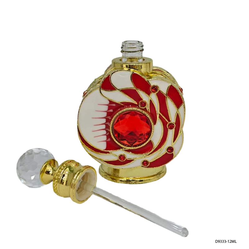 4pcs Crystal Perfume Essential Oil Bottle 12ml D9333   4pcs كريستال عطر زجاجة الزيوت الأساسية 12 مل D9333