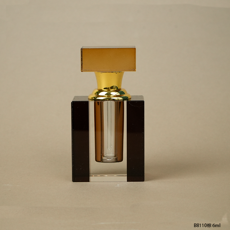1pcs Crystal Perfume Essential Oil Bottle 6ml B811B-BROWN   1pcs كريستال عطر زجاجة الزيوت العطرية 6ml B811B- البني