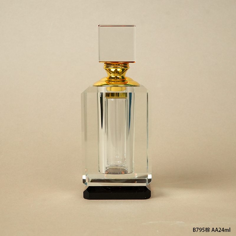 1pcs Crystal Perfume Essential Oil Bottle 24ml B795AA-BROWN  1pcs زجاجة الزيوت العطر الكريستال 24ml ب 795 aa- البني