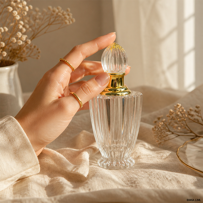 1pcs Crystal Perfume Essential Oil Bottle 12ml B846A  1pcs كريستال عطر زجاجة الزيوت الأساسية 12ml B846A