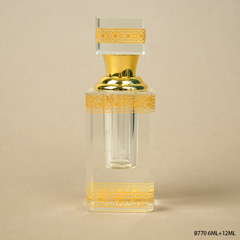 2pcs Crystal Perfume Essential Oil Bottle 6ml+12ml B770   2pcs كريستال عطر زجاجة الزيوت الأساسية 6ml + 12ml B770