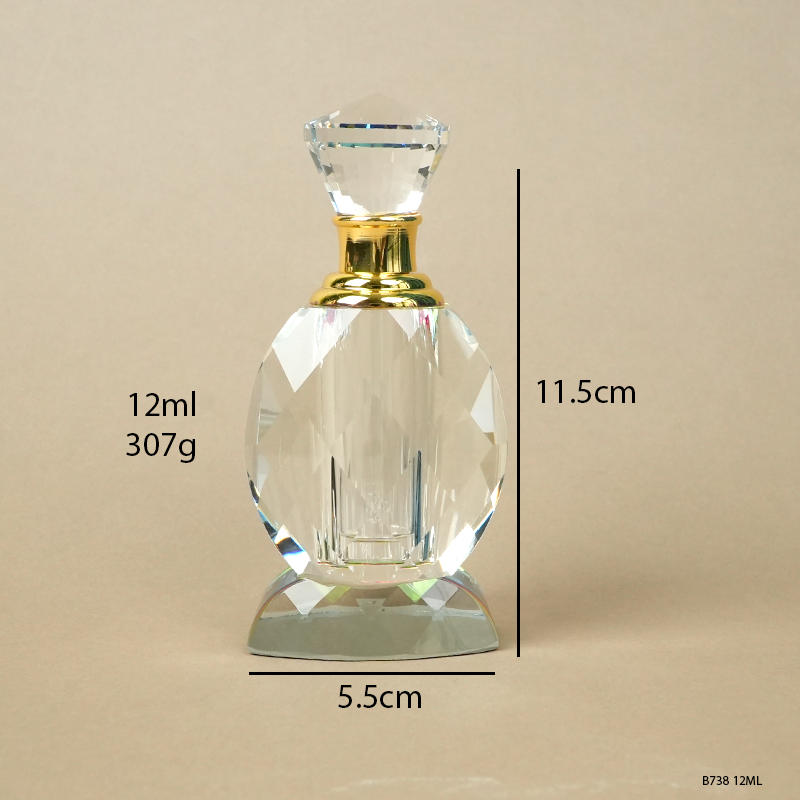 1pcs Crystal Perfume Essential Oil Bottle 12ml B738   1pcs كريستال عطر زجاجة الزيوت الأساسية 12ml B738