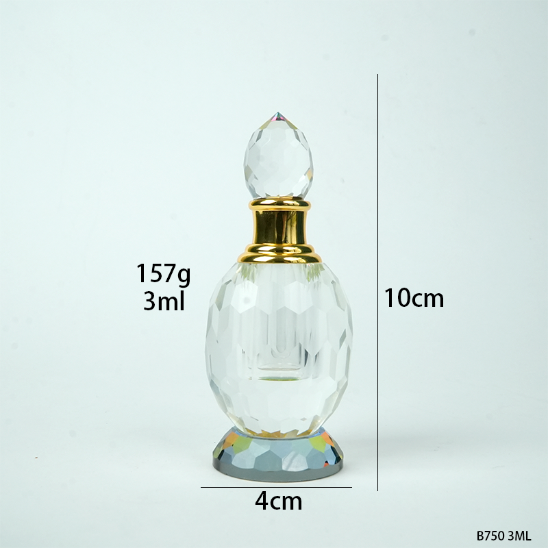 1pcs Crystal Perfume Essential Oil Bottle 3ml B750   1pcs كريستال عطر زجاجة الزيوت الأساسية 3ml B750