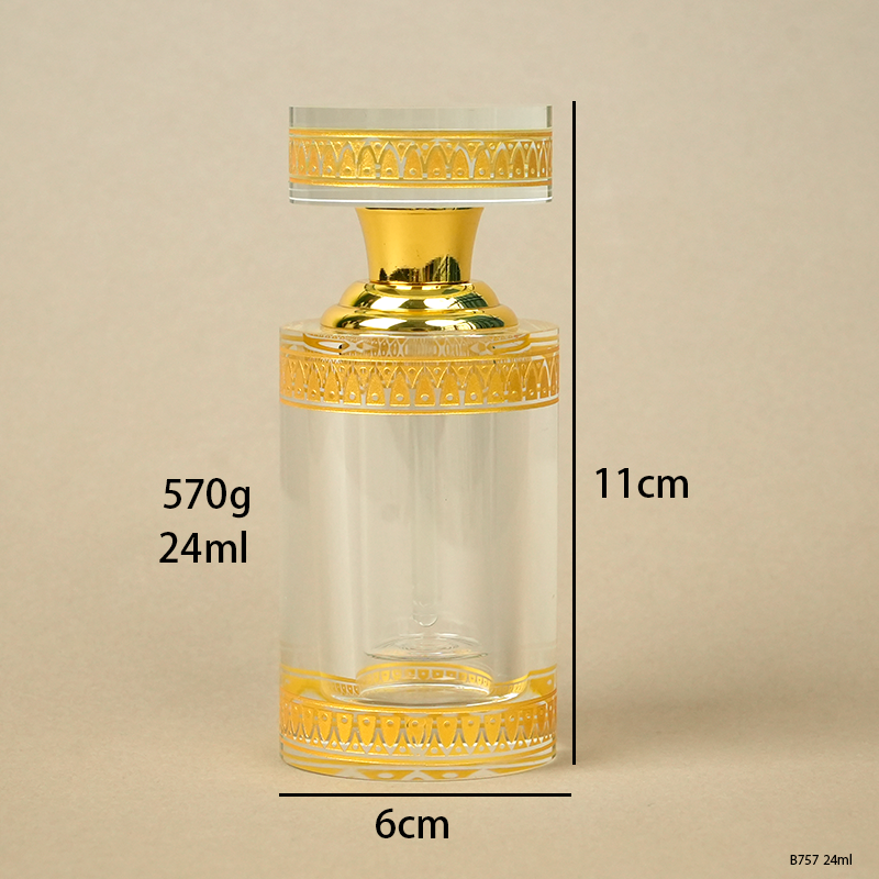 2pcs Crystal Perfume Essential Oil Bottle 24ml+12ml B757  2pcs زجاجة الزيوت العطر الكريستال 24ml + 12ml B757