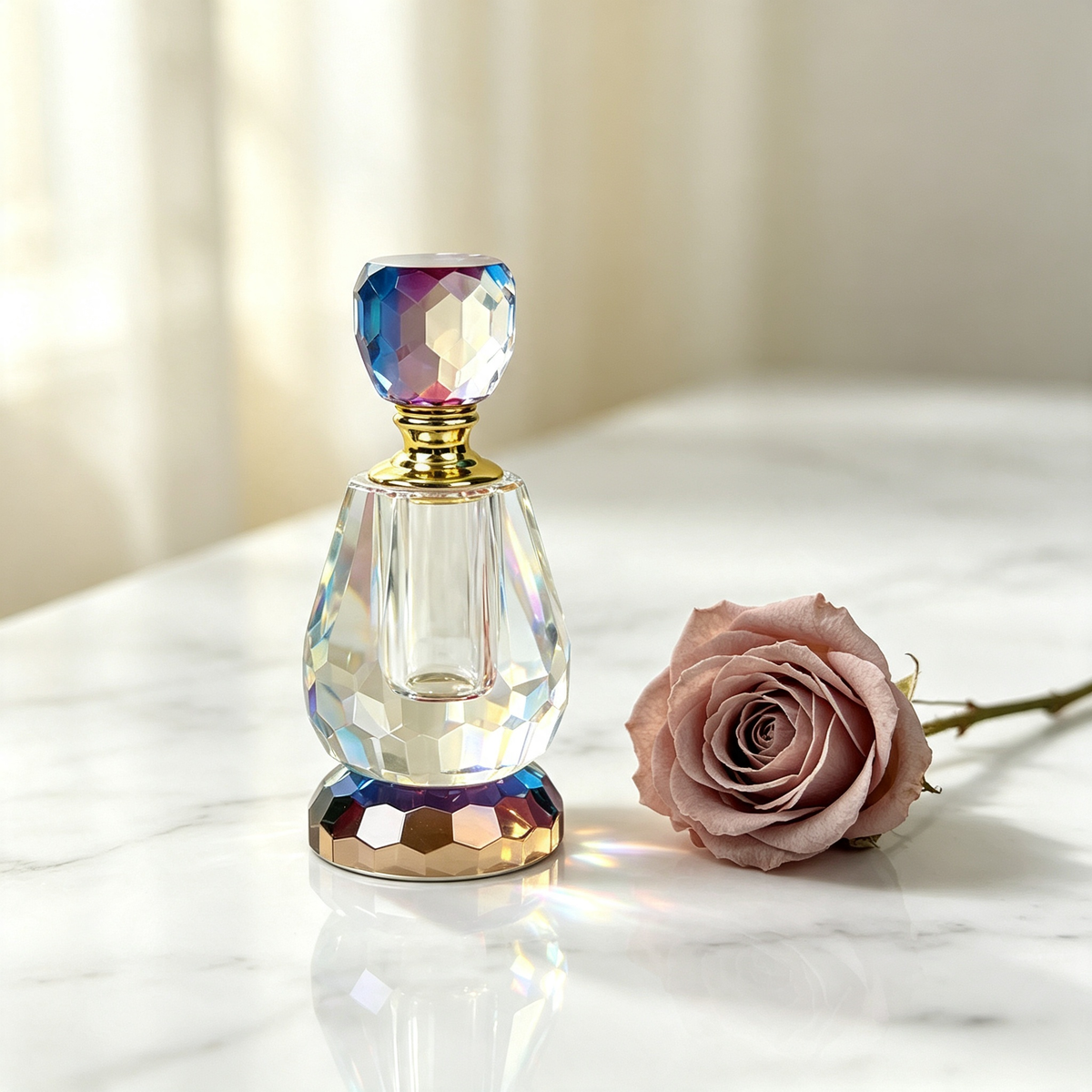 12ml empty crystal oil bottle, empty perfume oil bottle, refillable perfume oil bottle, 12ml oil bottle.