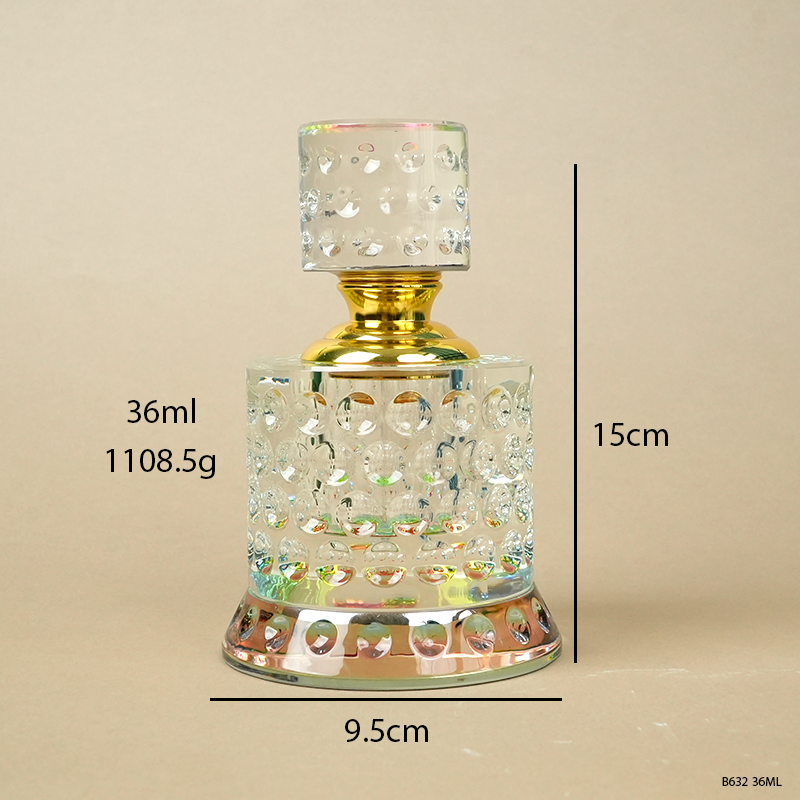 1pcs Crystal Perfume Essential Oil Bottle 36ml B623  1pcs كريستال عطر زجاجة الزيوت الأساسية 36 مل B623