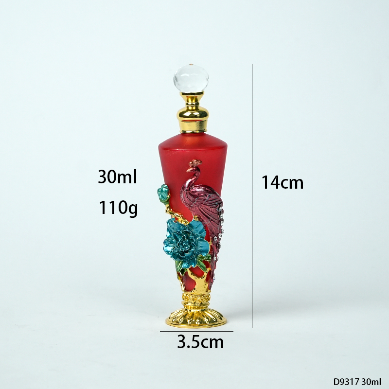 4pcs Crystal Perfume Essential Oil Bottle 30ml D9317   4pcs كريستال عطر زجاجة الزيوت الأساسية 30 مل D9317