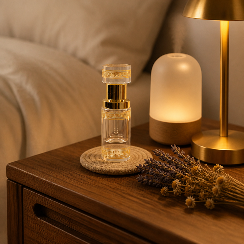 2pcs Crystal Essential Oil Bottle 3ml+6ml B786 زجاجة زيت كريستالية فارغة بسعة 6 مل، زجاجة عطور زيتية فارغة، زجاجة عطر زيتية قابلة لإعادة التعبئة، زجاجة زيت بسعة 6 مل.