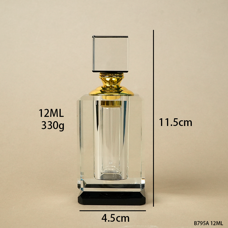 1pcs Crystal Perfume Essential Oil Bottle 12ml B795A   1pcs كريستال عطر زجاجة الزيوت الأساسية 12ml B795A