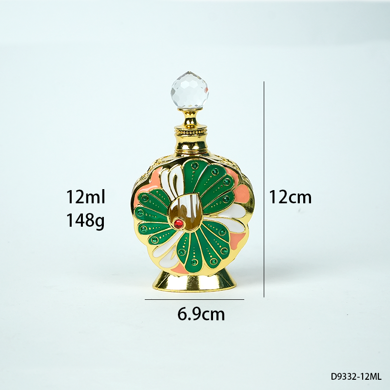 4pcs Crystal Perfume Essential Oil Bottle 12ml D9332   4pcs كريستال عطر زجاجة الزيوت الأساسية 12 مل D9332
