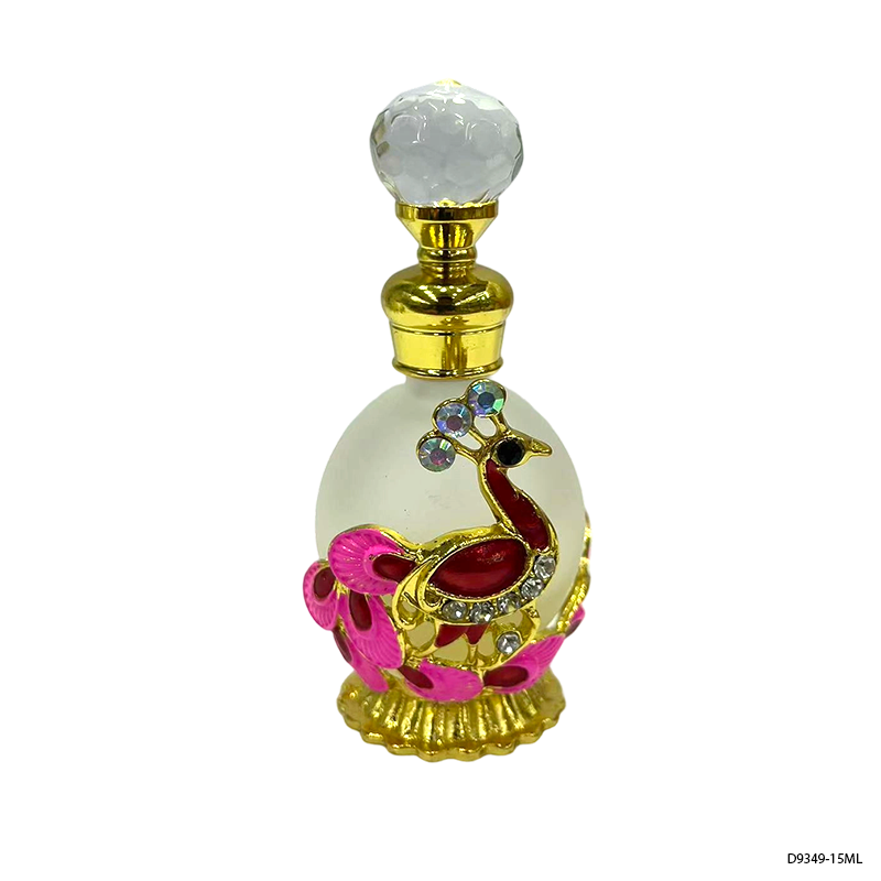 4pcs Crystal Perfume Essential Oil Bottle 15ml D9349   4pcs كريستال عطر زجاجة الزيوت الأساسية 15 مل D9349