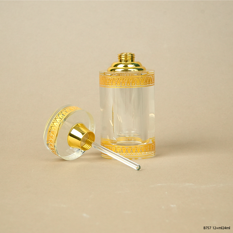 2pcs Crystal Perfume Essential Oil Bottle 24ml+12ml B757  2pcs زجاجة الزيوت العطر الكريستال 24ml + 12ml B757