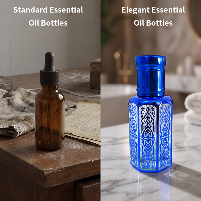 1pcs Crystal Perfume Essential Oil Bottle 12ml A172A-blue  1pcs زجاجة الزيوت العطر الكريستال 12 مل A172A - الأزرق