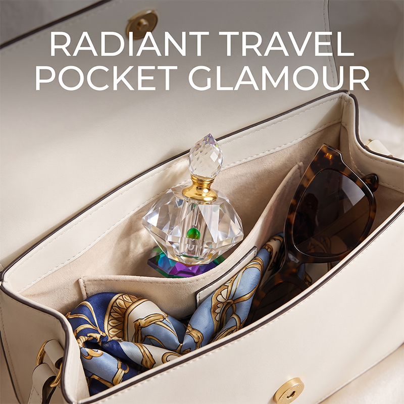 1pcs Crystal Perfume Essential Oil Bottle 6ml B0095   6ml B0095 عطر الكريستال زجاجة الزيوت الأساسية 1pcs