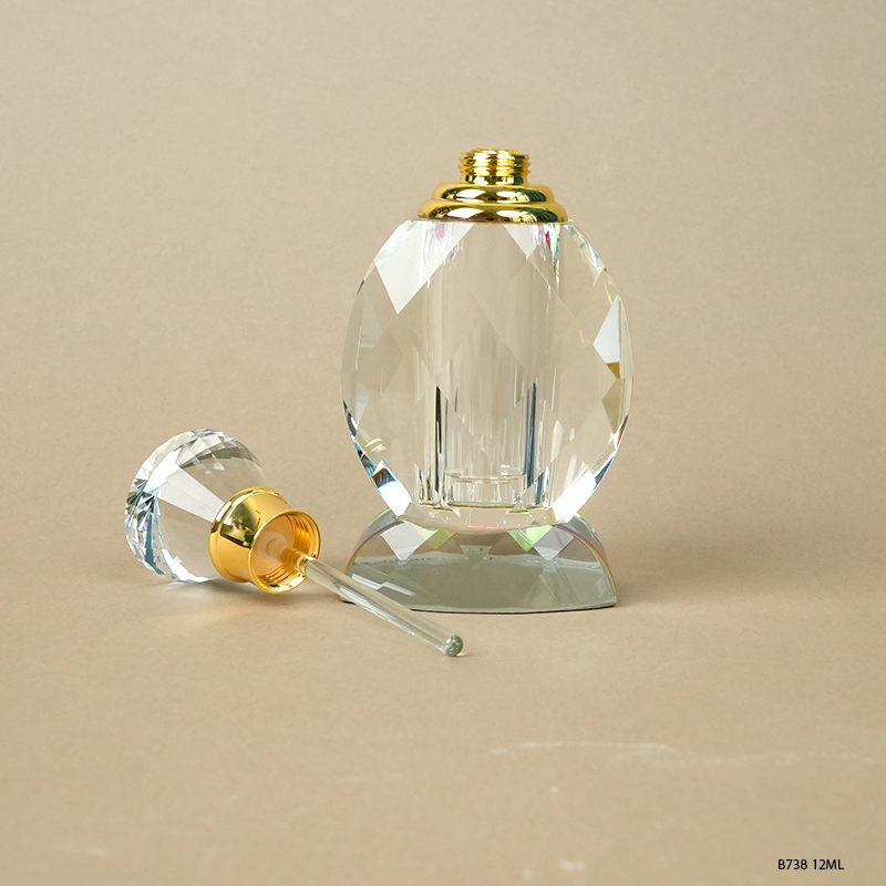 1pcs Crystal Perfume Essential Oil Bottle 12ml B738   1pcs كريستال عطر زجاجة الزيوت الأساسية 12ml B738