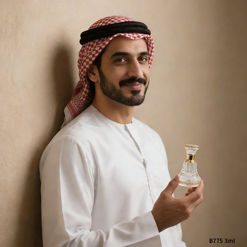 1pcs Crystal Perfume Essential Oil Bottle 12ml B775C زجاجة زيت كريستالية فارغة بسعة 3 مل، زجاجة عطور زيتية فارغة، زجاجة عطر زيت عطري قابلة لإعادة التعبئة، زجاجة زيت بسعة 3 مل.