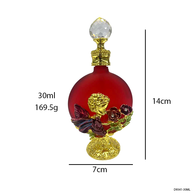 4pcs Crystal Perfume Essential Oil Bottle 30ml D9341   4pcs كريستال عطر زجاجة الزيوت الأساسية 30 مل D9341