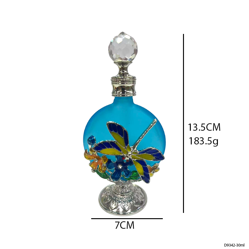 4pcs Crystal Perfume Essential Oil Bottle 30ml D9342   4pcs كريستال عطر زجاجة الزيوت الأساسية 30 مل D9342