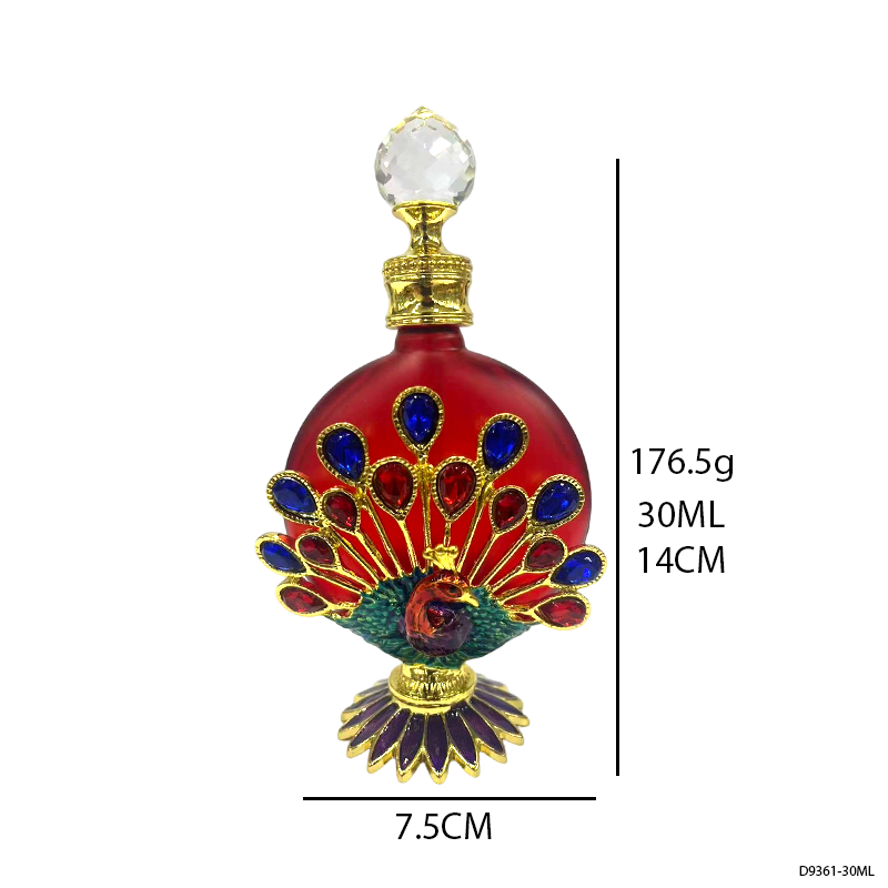 4pcs Crystal Perfume Essential Oil Bottle 30ml D9361   4pcs كريستال عطر زجاجة الزيوت الأساسية 30 مل D9361