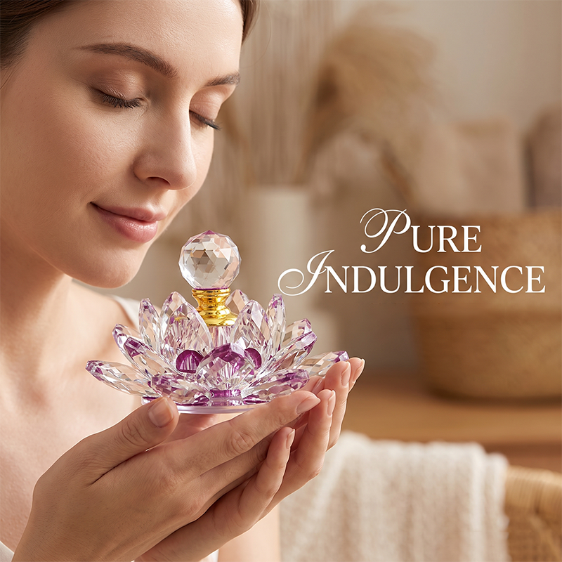 1pcs Crystal Perfume Essential Oil Bottle 12ml 5colors LIANHUA-20   1pcs عطر الكريستال زجاجة من الزيوت العطرية 12 مل لون اللوتس - 20